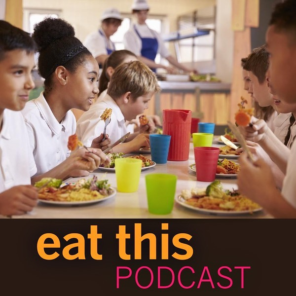 Cover artwork; school children in Sweden enjoying their lunch